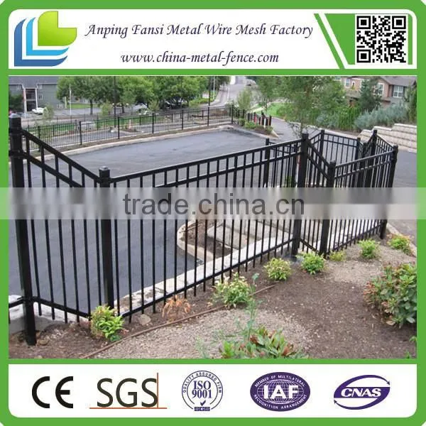 China Supplier Commercial 3 Rails 5ft High Black Powder Coated Swiming Pool Fence photo-4