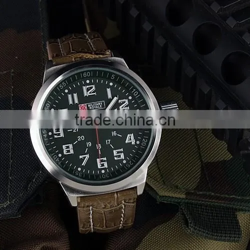 MR031 Brand New Mens Man Analog Army Military Leather Wrist Watch photo-6