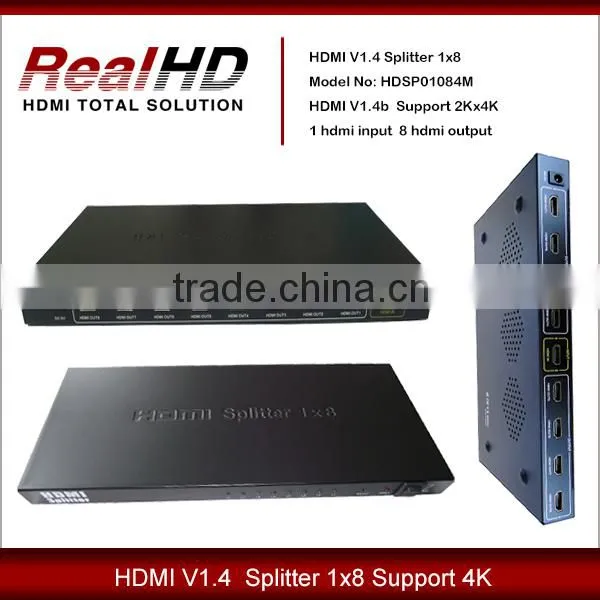 2016 Best Selling Uncompressede 1x8 V1.4 HDMI Splitter With HDCP Key photo-3
