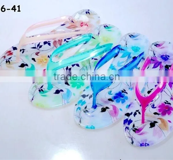 2015 Popular New Style Lady PVC Jelly Slipper