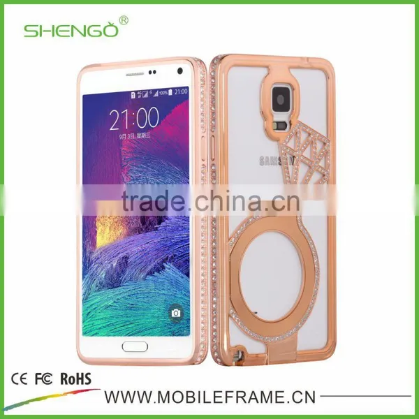Luxury Diamond Plastic Phone Case for Samsung Galaxy Note 4 With Retail Packaging photo-3