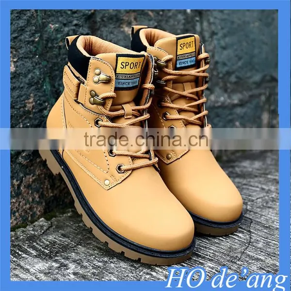 Hogift 2015 New Winter Warm Casual Boots Male British Fashion High-top PU Leather Men's Boots MHo-113 photo-2