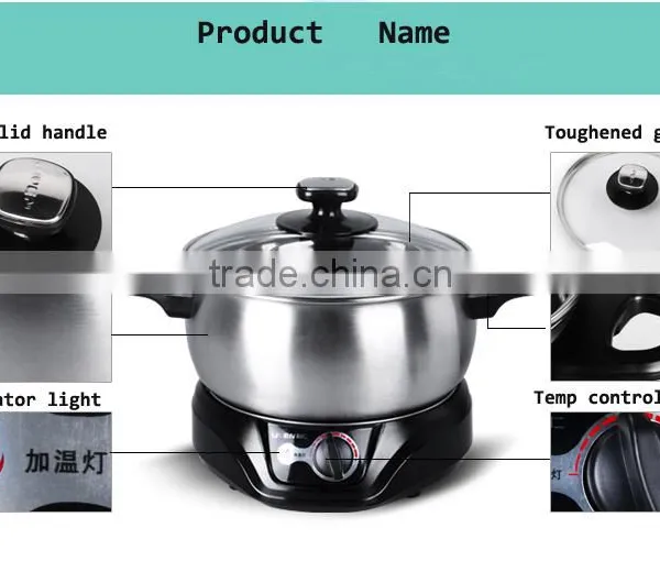 Electric Stainless Steel Split Hot Pot DHG-200F photo-3