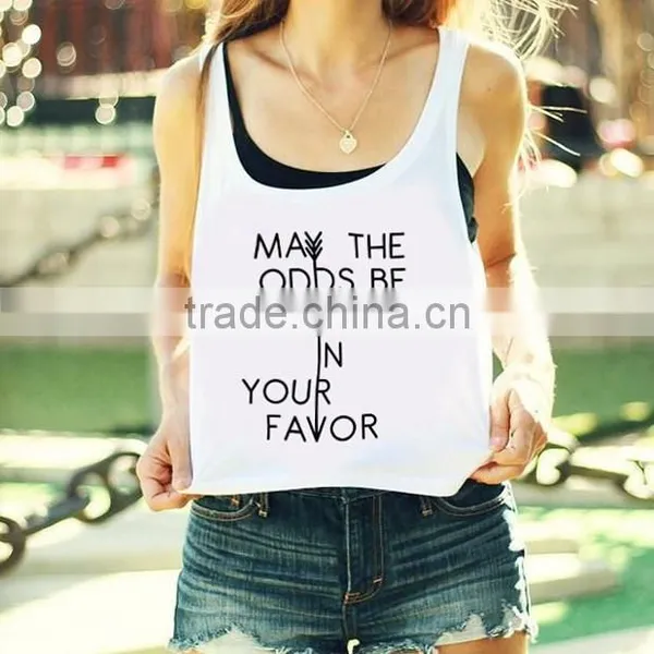 2015 Top Hot Latest Fashion Women Wholesale Custom Loose Tank Top Manufacturer photo-2