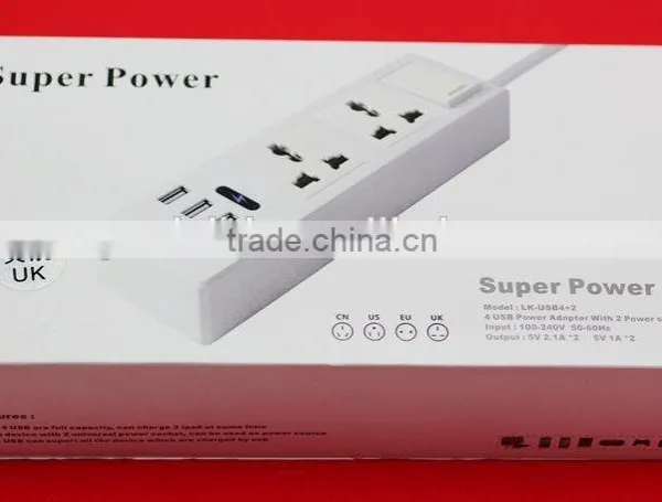 2015 New Factory Supply Usb Electrical Switch Socket With 4 USB Port CE ROHS APPROVED photo-2