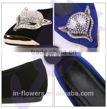 2015 Spring Newest European and American Shallow Mouth Beaded Flat Pointed Shoes Women Shoes photo-5