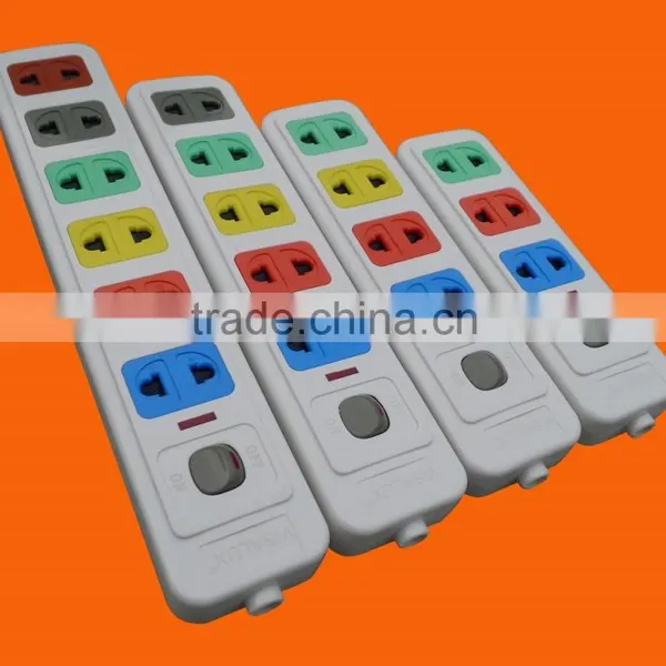 Universal 2 Pin 5 Way Outlet Extension Socket (E1005S) photo-2