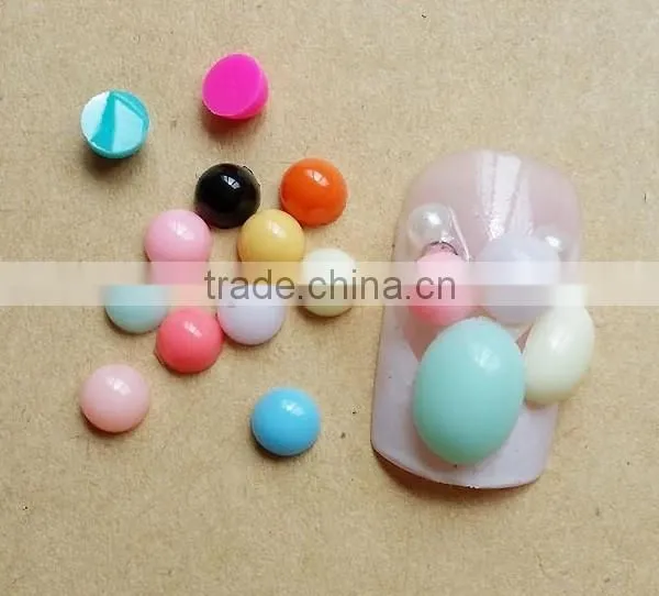 2015 New 4*6mm Candy Color Resin Beads Nail Flat Back Rhinestones Beautiful Resin Stone for Nails 3d Nail Art Decoration photo-2