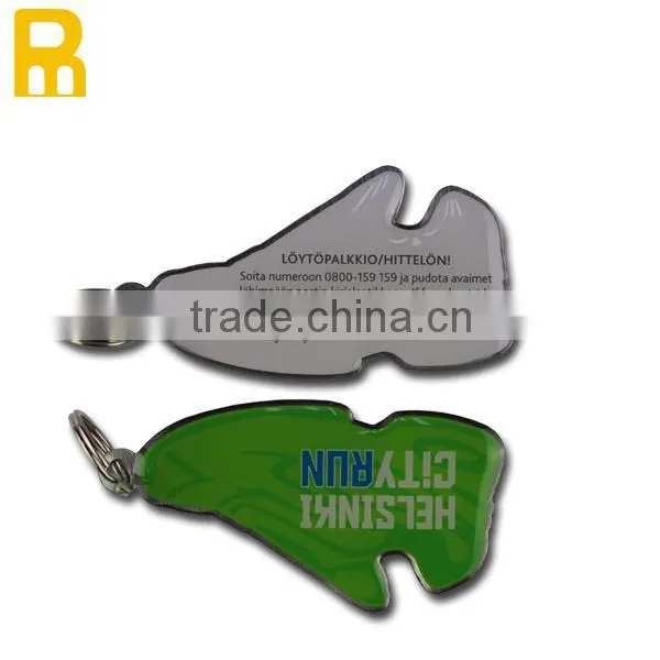 Custom Shaped Metal id Tag Keychain With Laser qr Code id Number Info photo-2