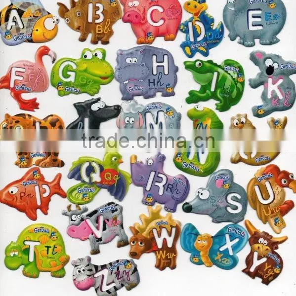 Custom Cartoon Alphabet 3d Pvc Fridge Magnet Sticker photo-4