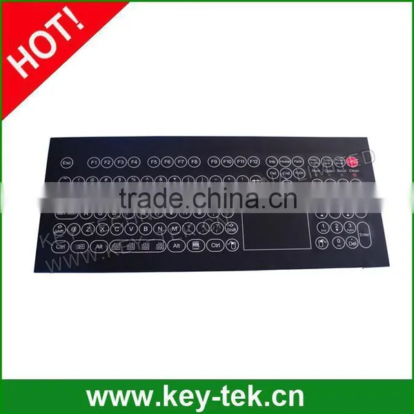 IP65 Industrial Membrane Hygienic Keyboard With Sealed Touch Pad Mouse photo-2