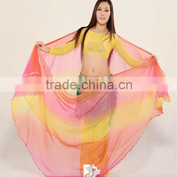 SWEGAL Belly Dance Fan Veils,belly Dance Hip Scarf Wholesale Belly Dance Hip Scarves SGBDD13010 photo-3