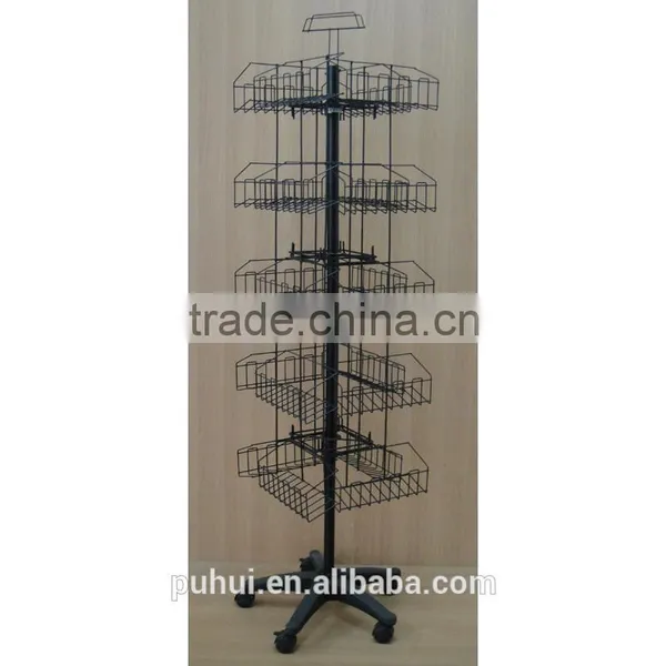 Four Sides Metal Wire Revolving Display Stand With Latest Design photo-4