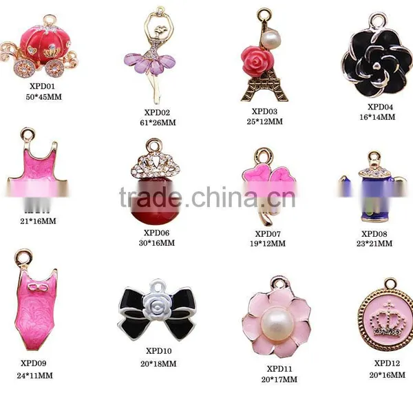 Wholesale High Quality Heart Charms Jewelry Pendant Zinc Alloy DIY Top Fashion Different Designs Girl Charm for Mobile Phone
