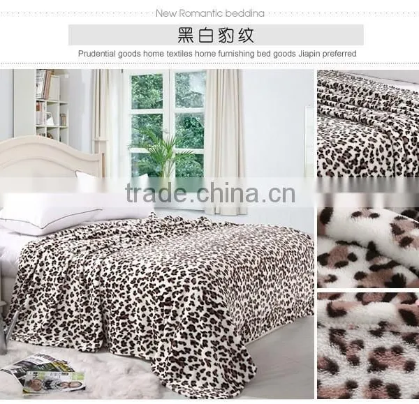 Cheap Leopard Design Coral Fleece Blanket photo-2