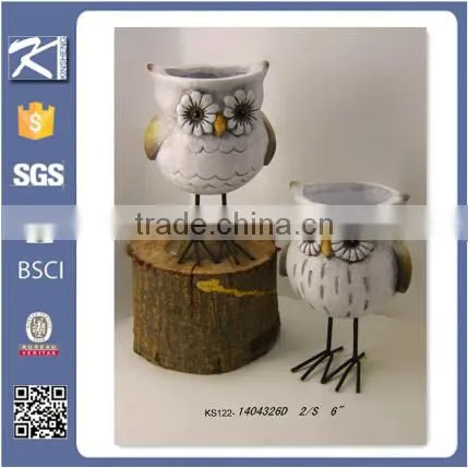 Funny Ceramic Owl Figurine Garden Decoration photo-4