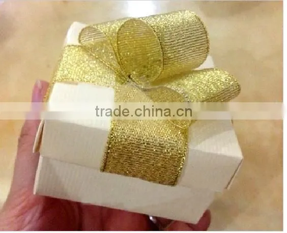 Hot Sale Metallic Polyamide Pale Gold Ribbon photo-3