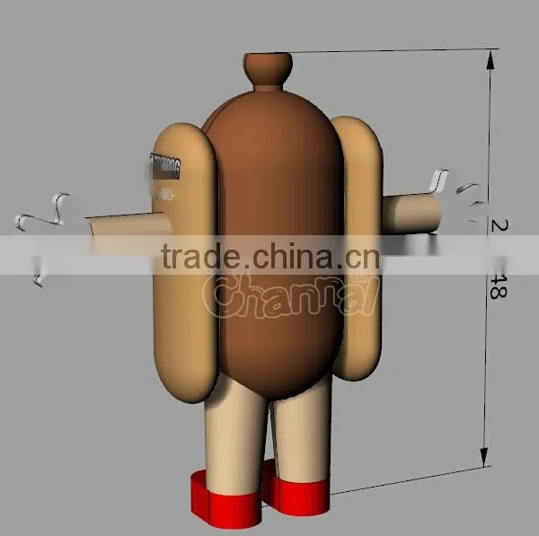 Hot Dog Inflatable Moving Cartoon Characters Fat Costume photo-2