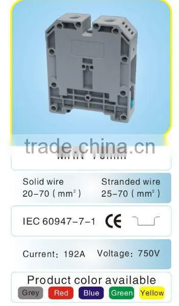 Screw Wire Electrical Connection Din Rail Terminal Block Connector photo-2