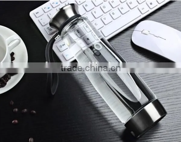 500ml Intelligent Portable Hydrogen Rich Water Ionizer Maker Generator Bottle Anti Aging Colorful Light