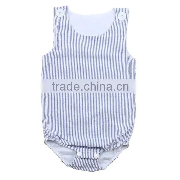 Kaiyo Wholesale Baby Clothes Factory Cotton Strip Seersucker Rompers Newborn Rompers Children Clothing 2016 photo-2