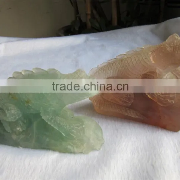 2015 Best Seller Green Fluorite Lizard Carving Gifts Decoration photo-4