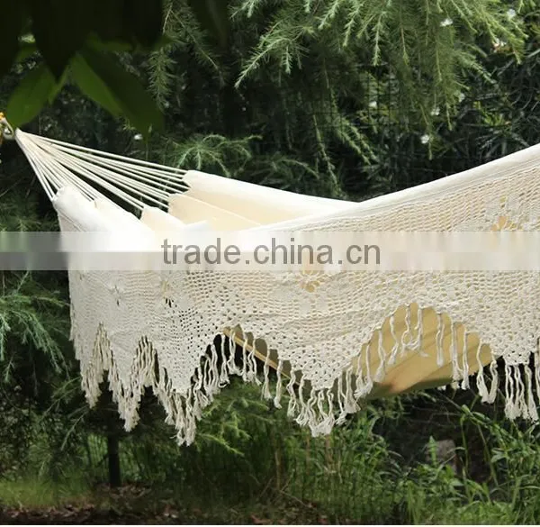 Wholesale High-grade Luxury Cotton Portable Outdoor Folding Hanging Hammock photo-6