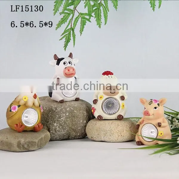 Solar Light Animal Statues Small Animal Figurines photo-2