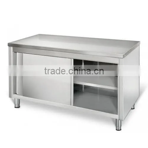Icegreen Commercial Stainless Steel Work Prep Table With Cabinet & Backsplash photo-2