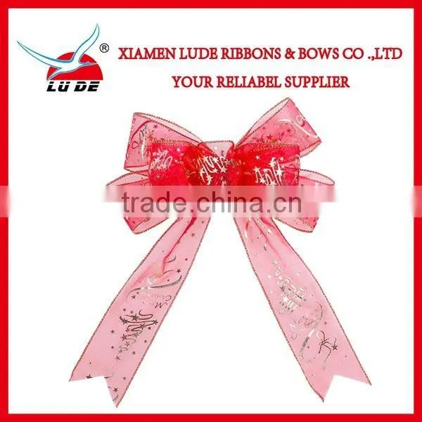 Pre-made Christmas Ribbon Bow For Holiday photo-2