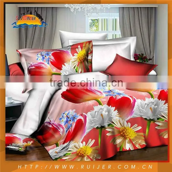 100% Cotton Reactive Printing Floral Design Quilt Turkey photo-3