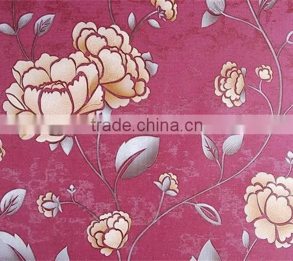 China Supplier Decoration Flowers Heavy Vinyl Wallpaper photo-4