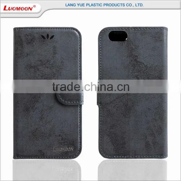 Leonardo da Vinci Series Synthetic Nubuck Leather Phone Case Wallet for Iphone 4 5 6 7 S C se Plus photo-2
