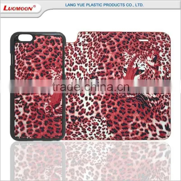 Separable With Double Card Slot Leopard Pattern 2 in 1 c Smart Leather Flip Cover Case for Xiaomi Mi5 4 3 2 1 photo-5