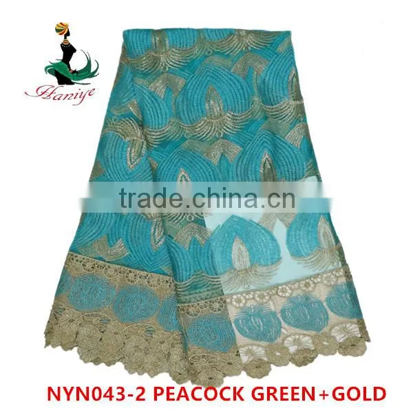 Haniye 2016 Wholesale Women Dress Lace Fabric/wholesale Beaded Lace Fabric/white Tulle Lace Fabric/NYN43 photo-3