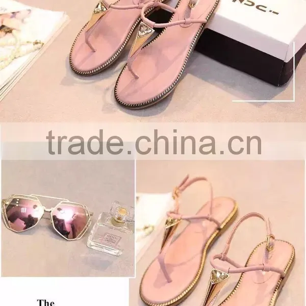 2016 Fashion Flat Sandals Designs For Women Sandal Shoe photo-4