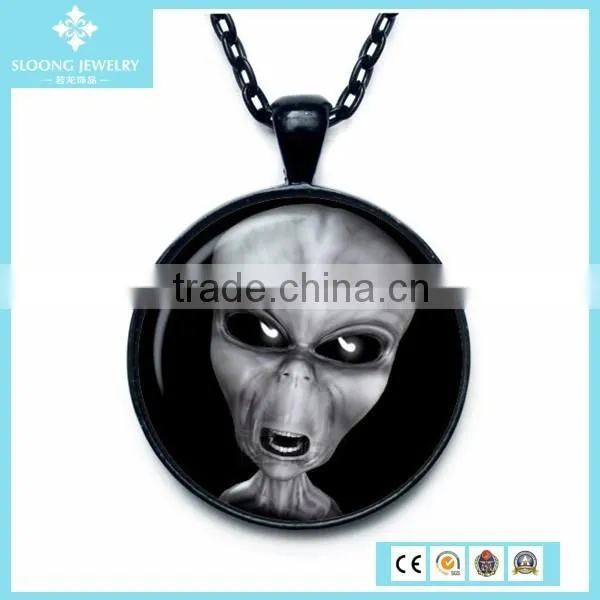925 Silver Black Plated Glass Pendant With Rabbit photo-3