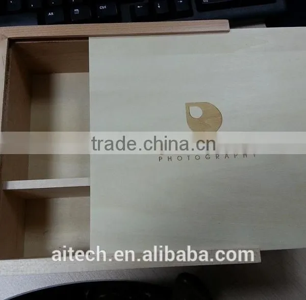 Popular Wedding Gift Gift Wooden USB Sticks New Custom Wooden Box Silk Print Logo Usb 2.0 Memory Flash Stick Pen Drive photo-2