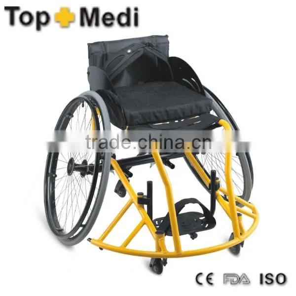 TopMedi for Sale Drop Special Design for Basketball Powder Coating Aluminu Sport Wheelchairm photo-6