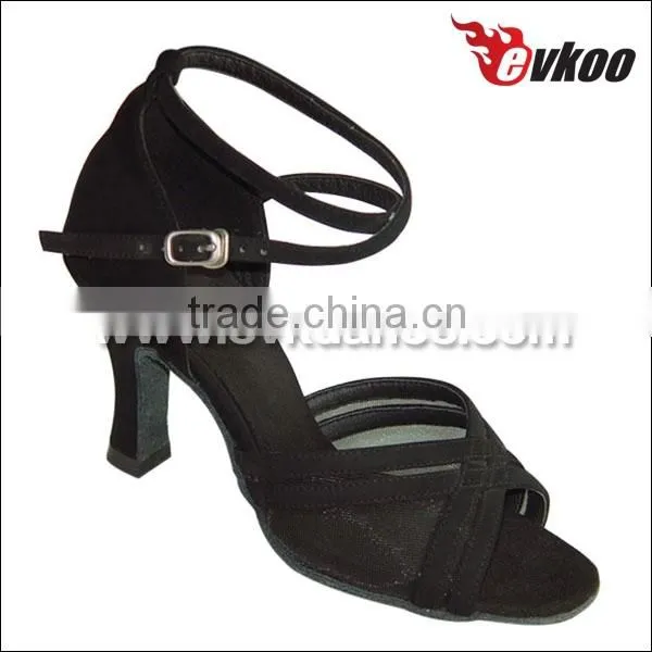 Evkoo Comfortable Dancing Shoes Nubuck Satin Women Latin Dance Boots High Heel