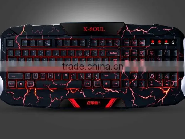 Crack Versions Profrssional Backlit Programmable Gaming Keyboard Gamer for Net Bar photo-3