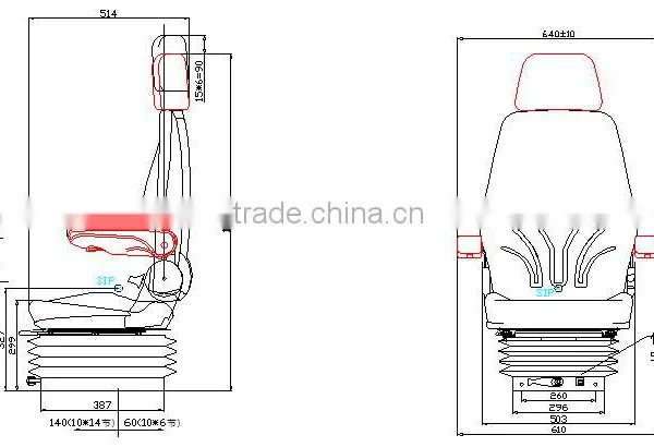 New Universal Grey Cloth Grammer Seat(YS18) photo-2