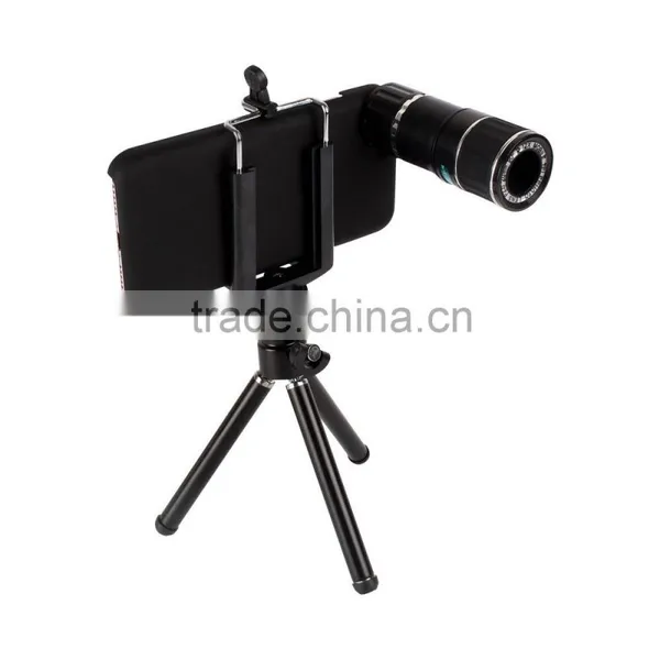 Factory Price 12X Zoom Camera Lens With Back Case And Tripod For IPhone 7-- Manual Focus Adjustment Telephoto Lens photo-5