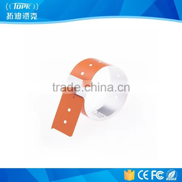CE, FCC, ROHS Certificated Disposable Paper RFID NFC Bracelets ZZ005