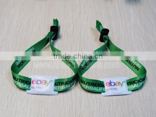 Reusable RFID Fabric Wristbands With RFID Transponder Rfid Fabric