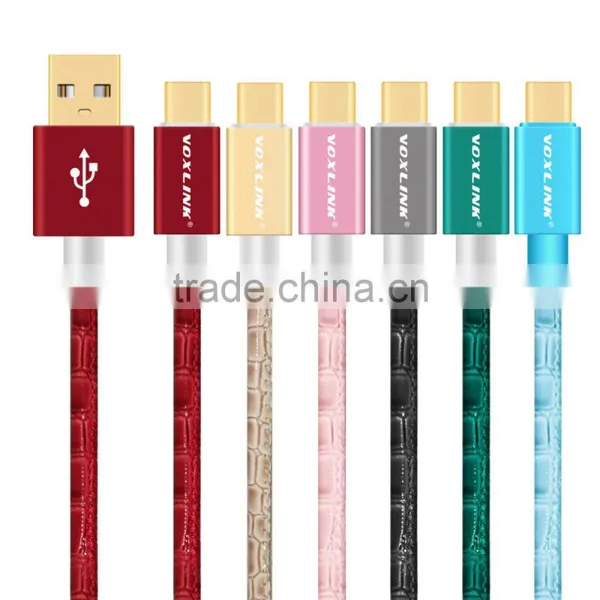 Voxlink 5v 1a High Quality Gold Plated Fast Charging 1m Crocodile USB 2.0 Charger Cable (type-c/micro Usb/for Ios Type)