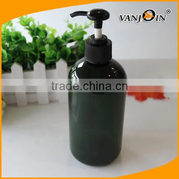 500ml Green Boston Round Lotion Bottle With Pump Sprayer photo-2
