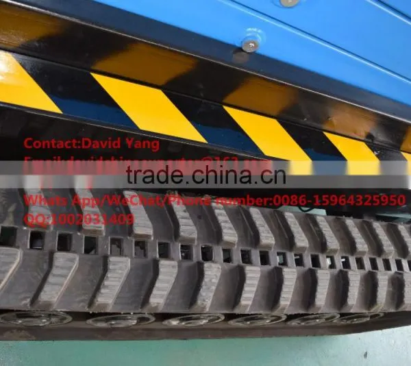 Electronic Control Full Rubber Track Scissor Lifter Platform in Stock photo-4