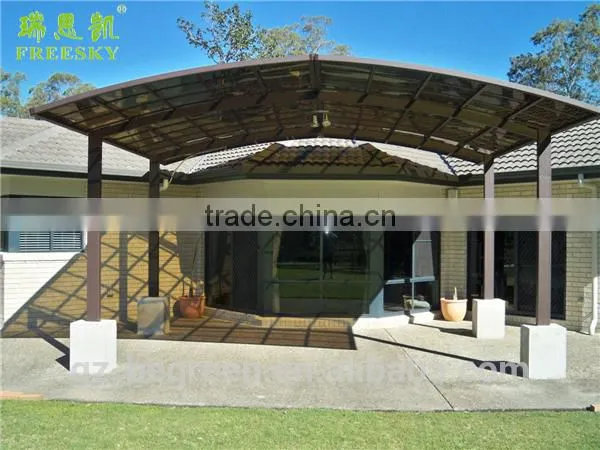 White Brown Weather-Shield Canopy Portable Metal 2-Car Carport Kit photo-2