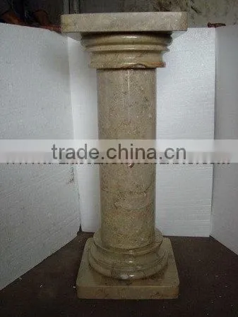 DECORATIVE SAHARA BEIGE MARBLE PEDESTALS photo-2